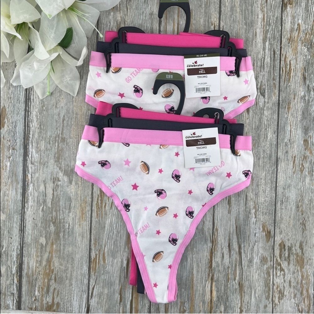 Women's Thong Panties, Two 3-Pack, Size XL
